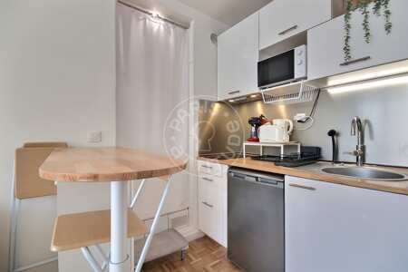 Küche Möblierte studio - 19m²  - Montmartre / Place des Abbesses - Paris