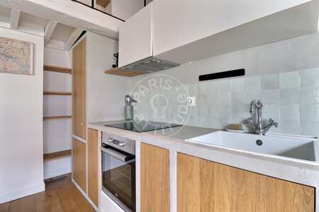 Kitchen Furnished duplex - 39m²  - 1 bedroom - Grands Boulevards / Bonne Nouvelle - Paris