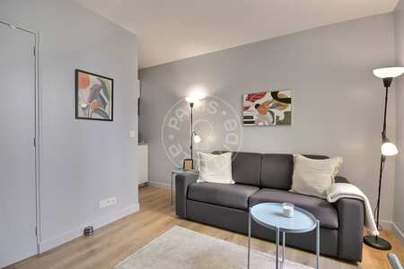 Living room Furnished studio - 17m²  - Guy Môquet - Paris