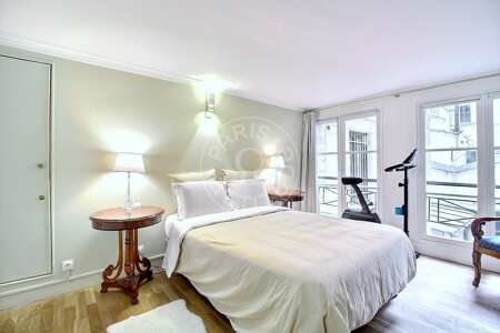 Bedroom Furnished apartment - 48m²  - 1 bedroom - Saint-Germain - Paris