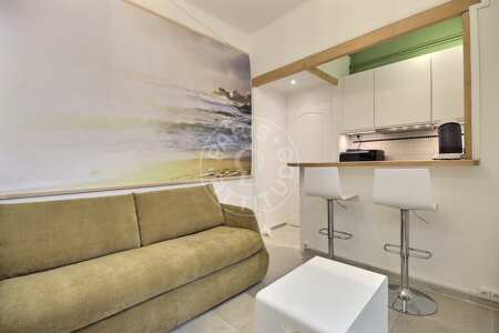 Living room Furnished studio - 15m²  - Plaisance / Pernety - Paris