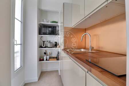 Cocina Piso amueblado - 50m²  - 2 dormitorios - Tour Eiffel - París