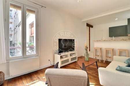 Living room Furnished apartment - 51m²  - 2 bedrooms - Batignolles - Paris