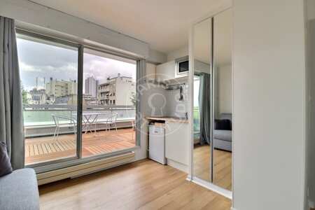 Living room Furnished studio - 25m²  - Montparnasse - Paris