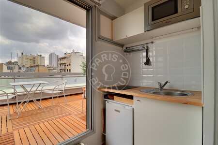 Kitchen Furnished studio - 25m²  - Montparnasse - Paris