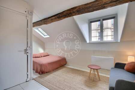 Wohnzimmer Möblierte studio - 22m²  - Jules Joffrin - Mairie du 18ème - Paris