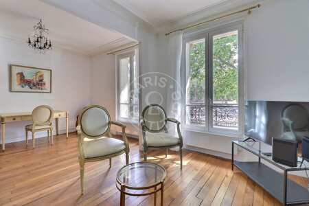 Wohnzimmer Möblierte wohnung - 49m²  - 1 Zimmer - Auteuil - Paris
