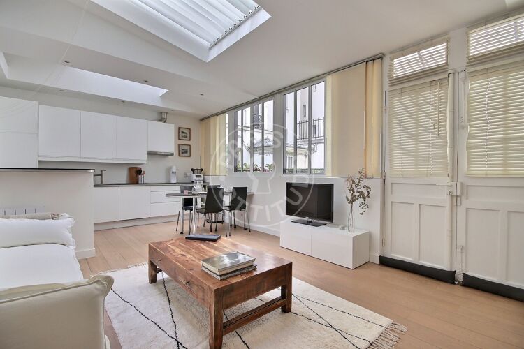 Living room - Furnished 1 bedroom - Paris 75015 - 16968
