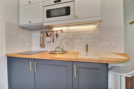 Cuisine Studio meublé - 15m²  - Musée Picasso - Paris