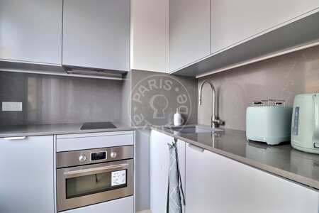Kitchen Furnished apartment - 31m²  - 1 bedroom - Les Gobelins - Paris