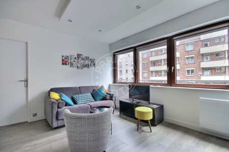 Salon Appartement meublé - 36m²  - 1 chambre - Commerce - Paris