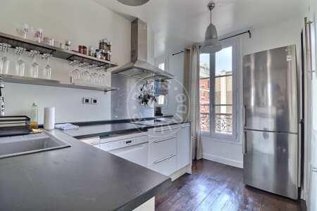 Kitchen Furnished apartment - 65m²  - 2 bedrooms - Levallois-Perret
