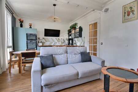 Wohnzimmer Möblierte wohnung - 52m²  - 1 Zimmer - Montmartre / Place des Abbesses - Paris
