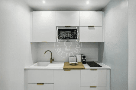 Cocina Estudio amueblado - 16m²  - Notre-Dame de Lorette - París