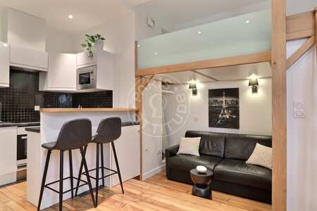 Salotto Monolocale arredato - 20m²  - Montmartre / Place des Abbesses - Parigi