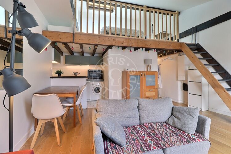 Living room - Furnished studio - Paris 75011 - 16994