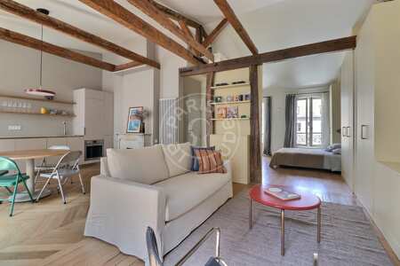 Wohnzimmer Möblierte wohnung - 53m²  - 1 Zimmer - Batignolles - Paris