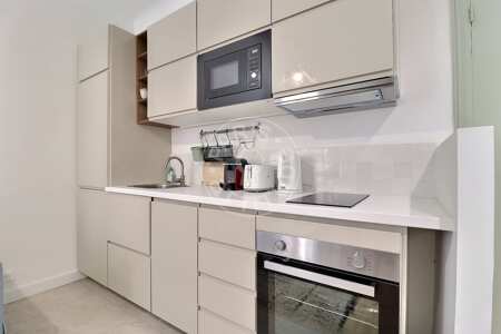 Cozinha Apartamento mobilado - 32m²  - 1 quarto - Clichy