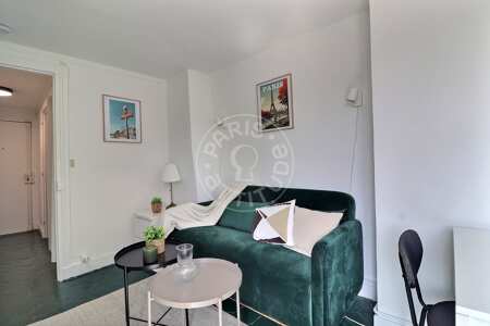 Salon Appartement meublé - 27m²  - 1 chambre - Saint-Germain - Paris
