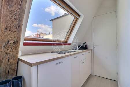 Cocina Piso amueblado - 25m²  - 1 dormitorio - Moulin Rouge / Pigalle - París