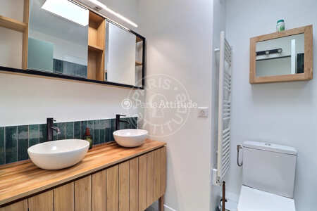 Casa de banho Apartamento mobilado - 108m²  - 3 quartos - Boulogne-Billancourt