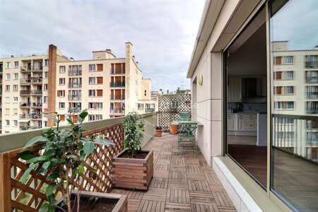 Terraço Apartamento mobilado - 108m²  - 3 quartos - Boulogne-Billancourt