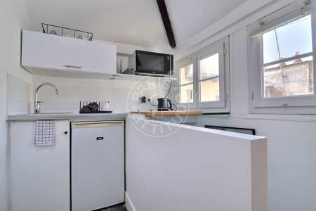 Cuisine Studio alcove meublé - 35m²  - Temple - Paris
