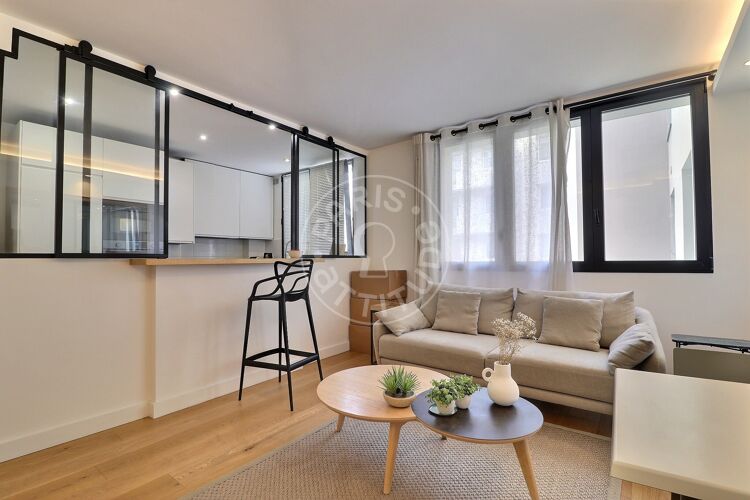 Living room - Furnished 2 bedrooms - Paris 75015 - 17027
