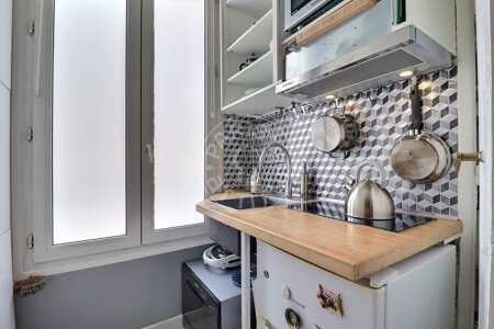 Cucina Monolocale arredato - 12m²  - Buttes-Chaumont - Parigi