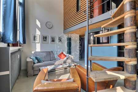 Living room Furnished apartment - 45m²  - 1 bedroom - Place des Fêtes - Paris