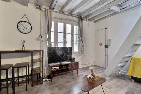 Salón Dúplex amueblado - 24m²  - 1 dormitorio - Châtelet - París