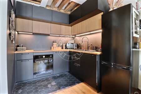Kitchen Furnished apartment - 35m²  - 1 bedroom - Bastille - Paris