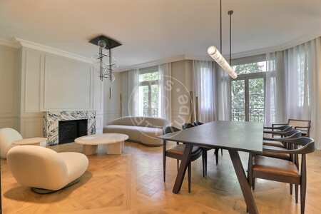 Living room Furnished apartment - 271m²  - 4 bedrooms - Tour Eiffel - Paris
