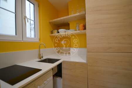 Küche Möblierte wohnung - 32m²  - 1 Zimmer - Jules Joffrin - Mairie du 18ème - Paris