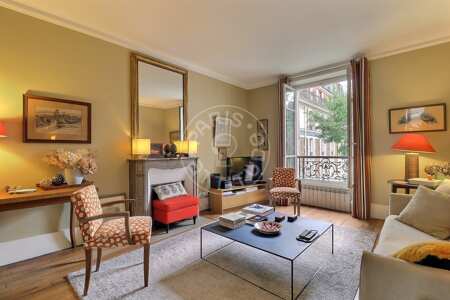 Living room Furnished apartment - 43m²  - 1 bedroom - Tour Eiffel - Paris