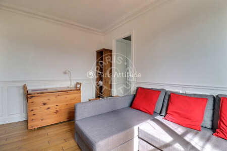 Living room Furnished apartment - 41m²  - 2 bedrooms - Jasmin / Mozart - Paris