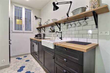 Cocina Dúplex amueblado - 58m²  - 2 dormitorios - Batignolles - París