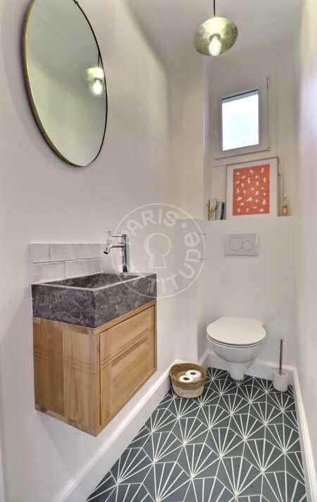 WC Apartamento mobilado - 69m²  - 1 quarto - Buttes-Chaumont - Paris