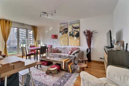 Salon Appartement meublé - 48m²  - 1 chambre - Bir-Hakeim - Paris