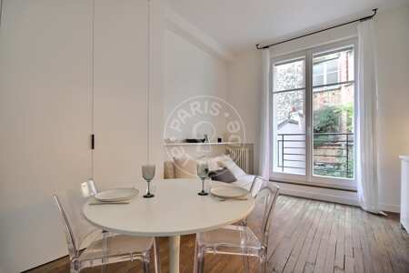 Salon Appartement meublé - 28m²  - 1 chambre - Saint-Germain - Paris