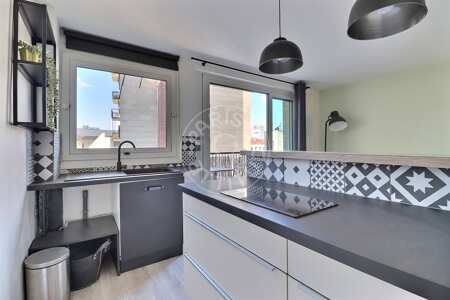 Küche Möblierte alkovenwohnung - 34m²  - Commerce - Paris