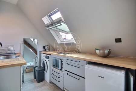Kitchen Furnished studio - 24m²  - Notre-Dame de Lorette - Paris
