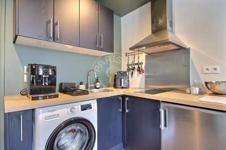 Kitchen Furnished apartment - 28m²  - 1 bedroom - Gare de l'Est / Gare du Nord - Paris