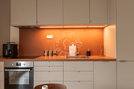 Cocina Piso amueblado - 45m²  - 1 dormitorio - Marx Dormoy - París