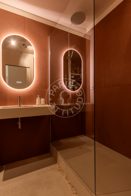 Baño Piso amueblado - 45m²  - 1 dormitorio - Marx Dormoy - París
