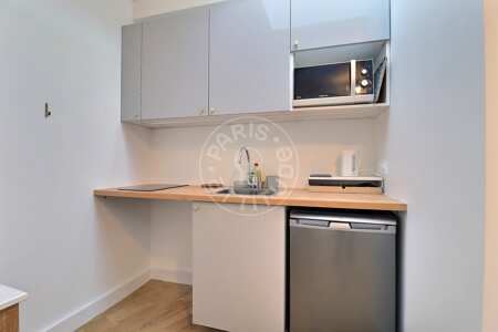 Kitchen Furnished studio - 20m²  - Auteuil - Paris