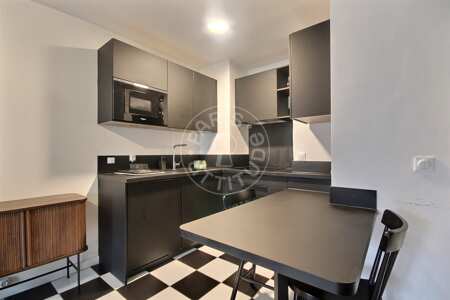 Cuisine Studio meublé - 29m²  - Jules Joffrin - Mairie du 18ème - Paris