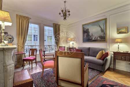 Salon Appartement meublé - 67m²  - 1 chambre - Saint-Germain - Paris