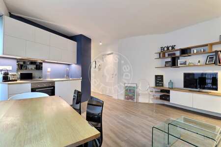 Living room Furnished apartment - 38m²  - 1 bedroom - Boulogne-Billancourt