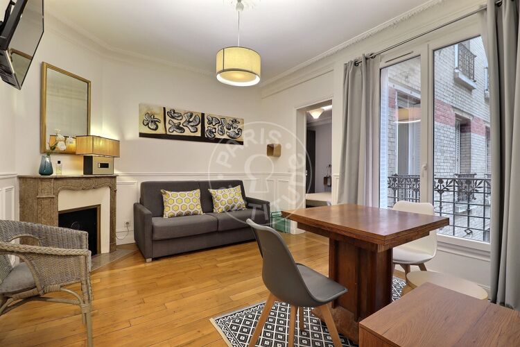 Living room - Furnished 2 bedrooms - Paris 75015 - 17167